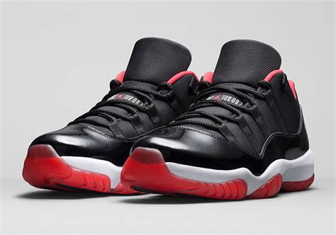 The sneaker matches the original one-off designed for <strong>Jordan</strong> with it's monochromatic black. . Air jordan 11 low bred